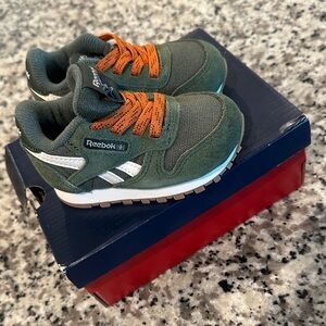 Orange and Green Reebok classic